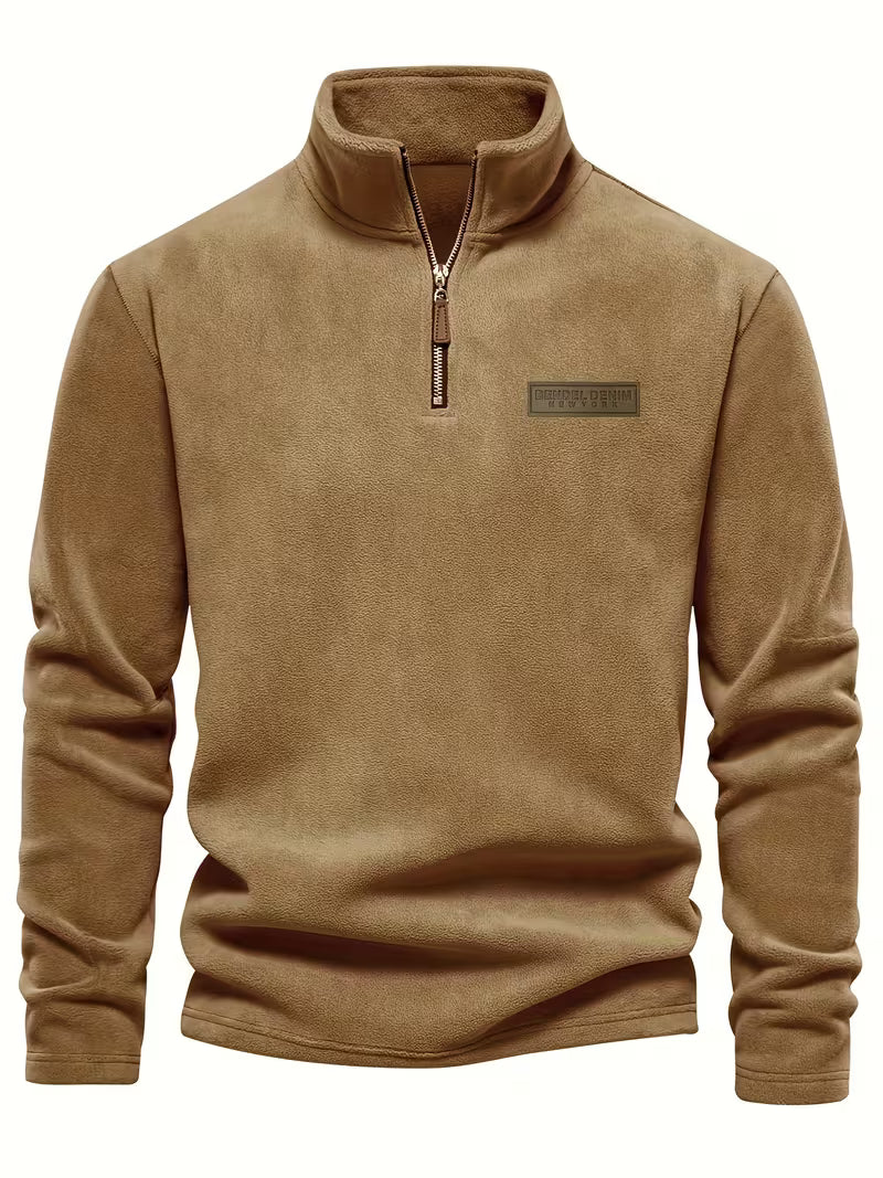 Fleece-Lined Winter Jumper, Grey