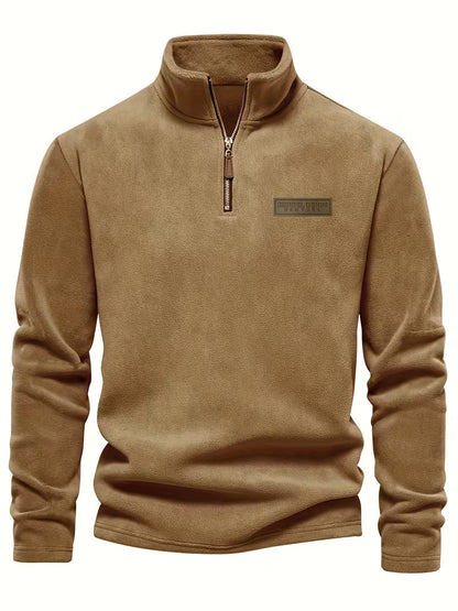 Fleece-Lined Winter Jumper, Grey