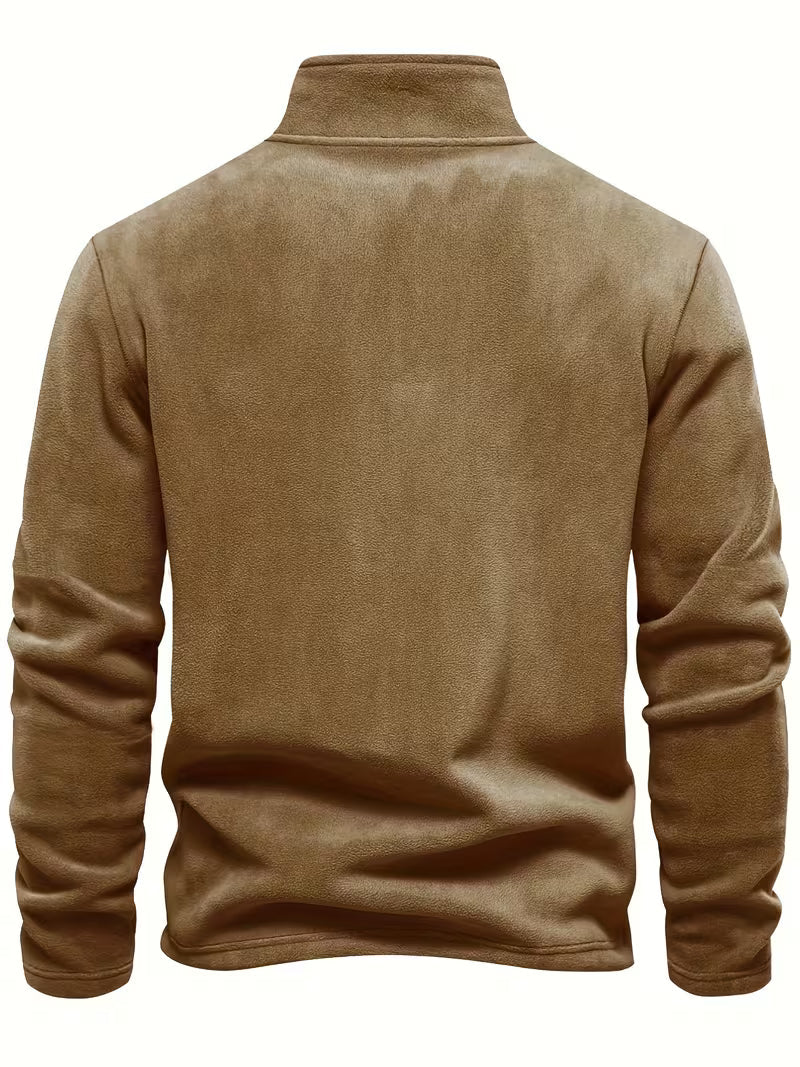 Fleece-Lined Winter Jumper, Grey