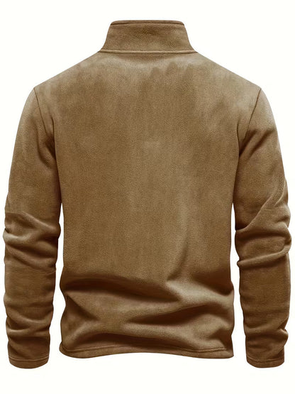 Fleece-Lined Winter Jumper, Grey