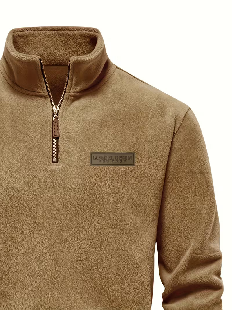 Fleece-Lined Winter Jumper, Grey