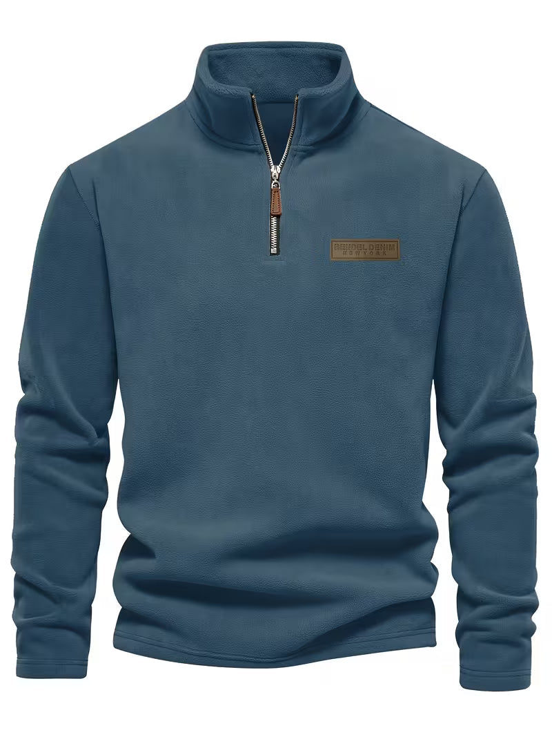 Fleece-Lined Winter Jumper, Grey