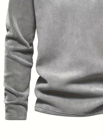 Fleece-Lined Winter Jumper, Grey