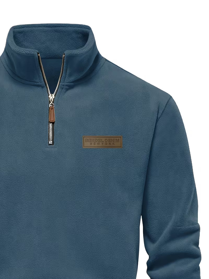 Fleece-Lined Winter Jumper, Grey
