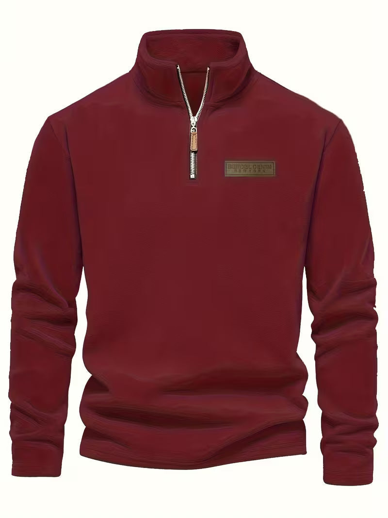 Fleece-Lined Winter Jumper, Grey