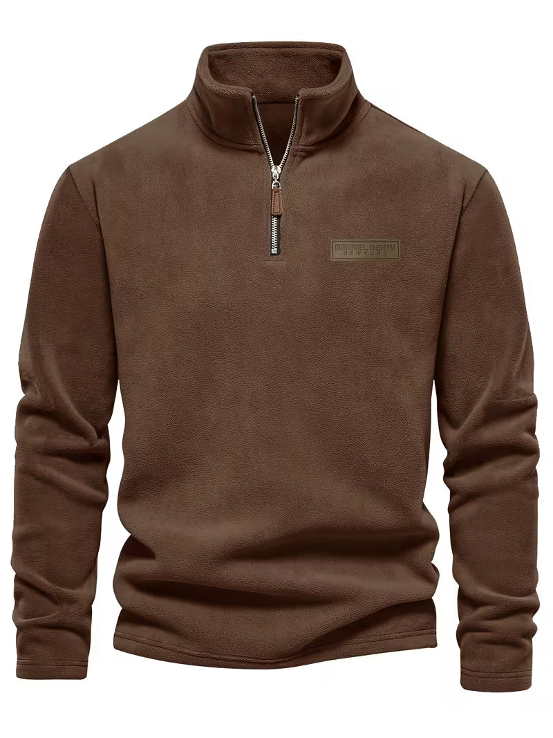 Fleece-Lined Winter Jumper, Grey