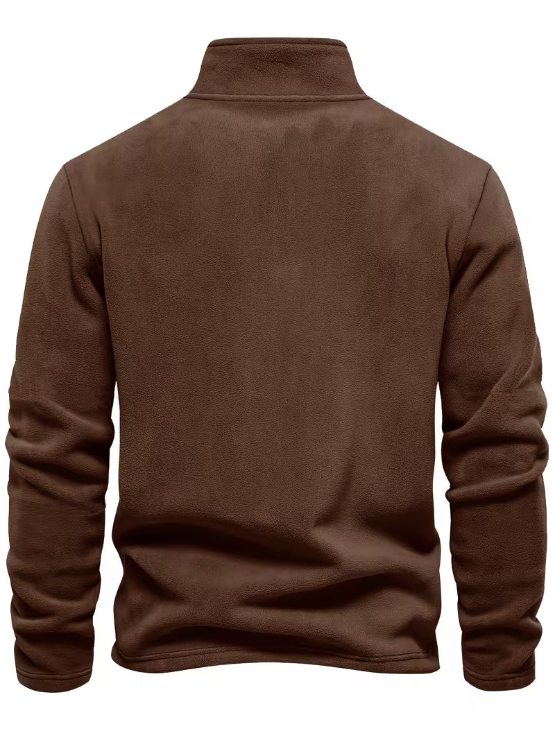 Fleece-Lined Winter Jumper, Grey