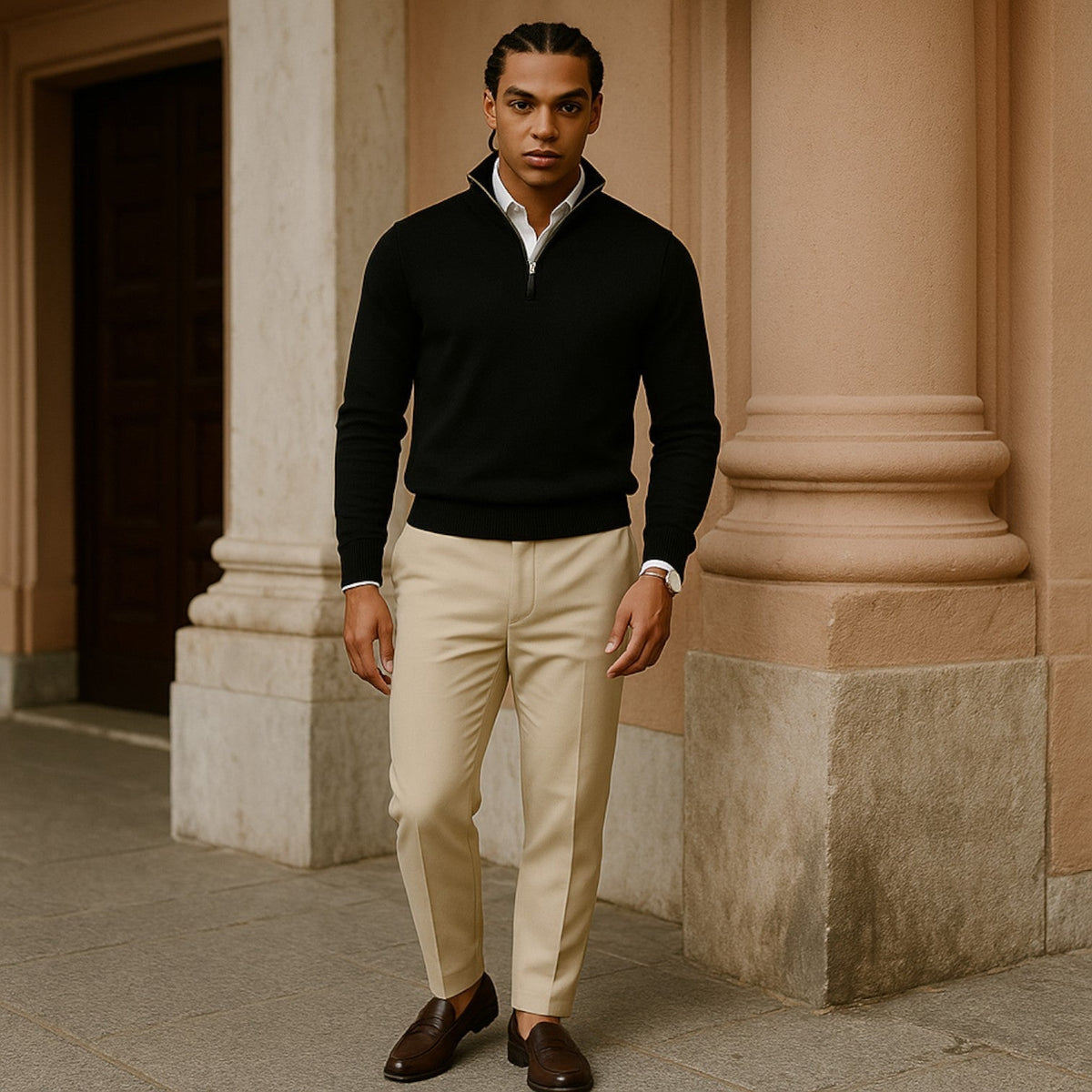 Cashmere Winter Jumper, Black