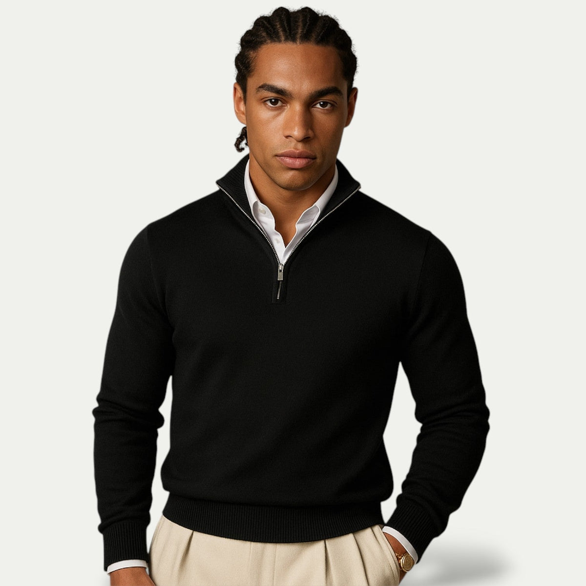 Cashmere Winter Jumper, Black