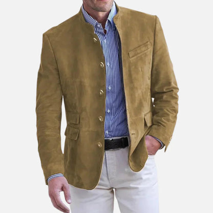 Structured Mandarin Collar Jacket