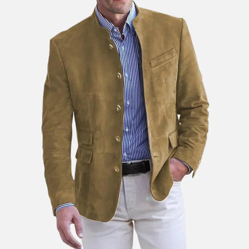 Structured Mandarin Collar Jacket