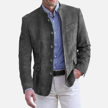 Structured Mandarin Collar Jacket