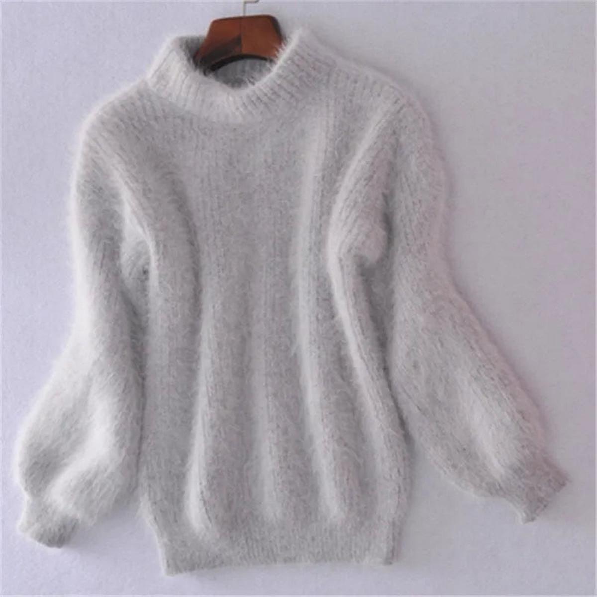 Fluffy Winter Roll Neck Jumper