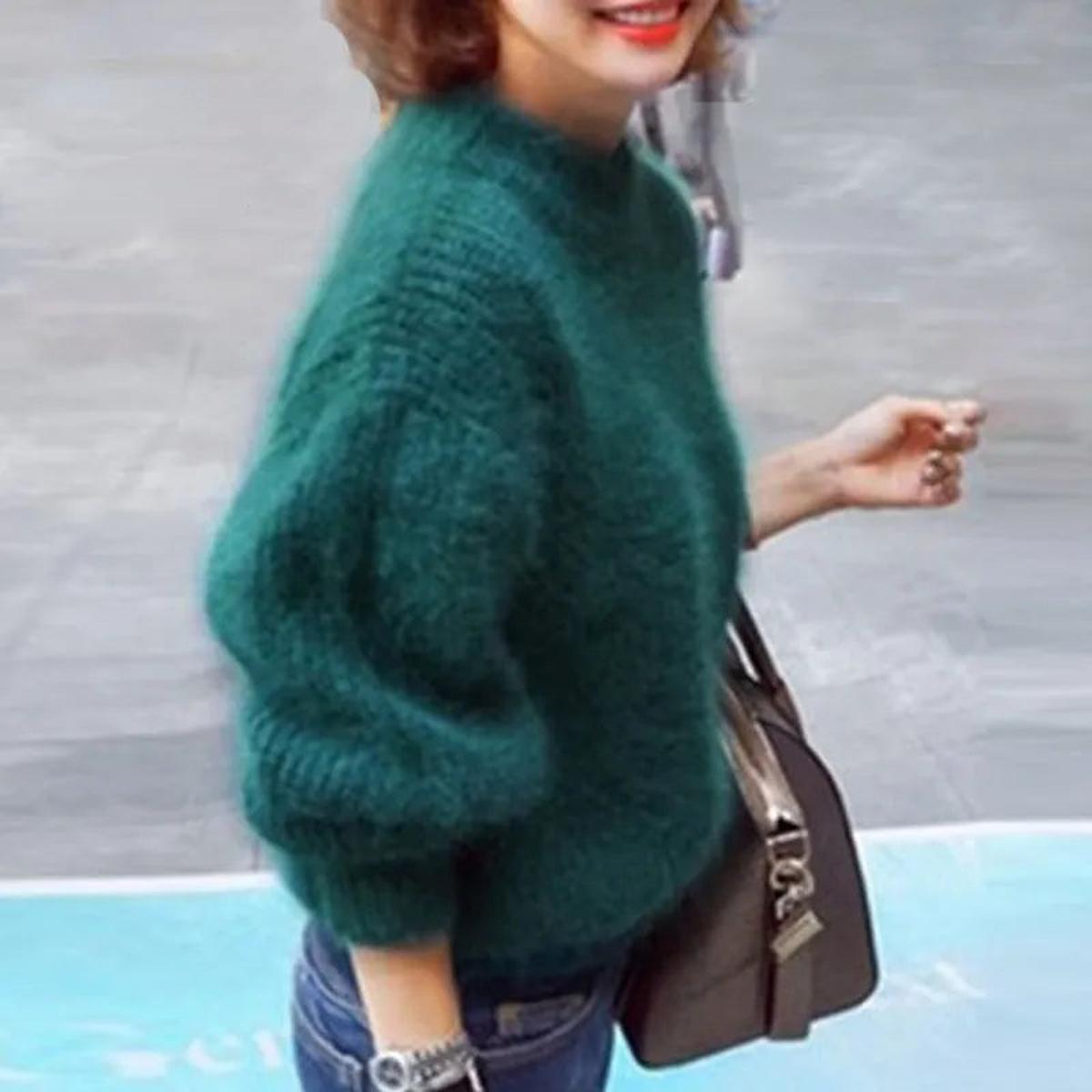 Fluffy Winter Roll Neck Jumper