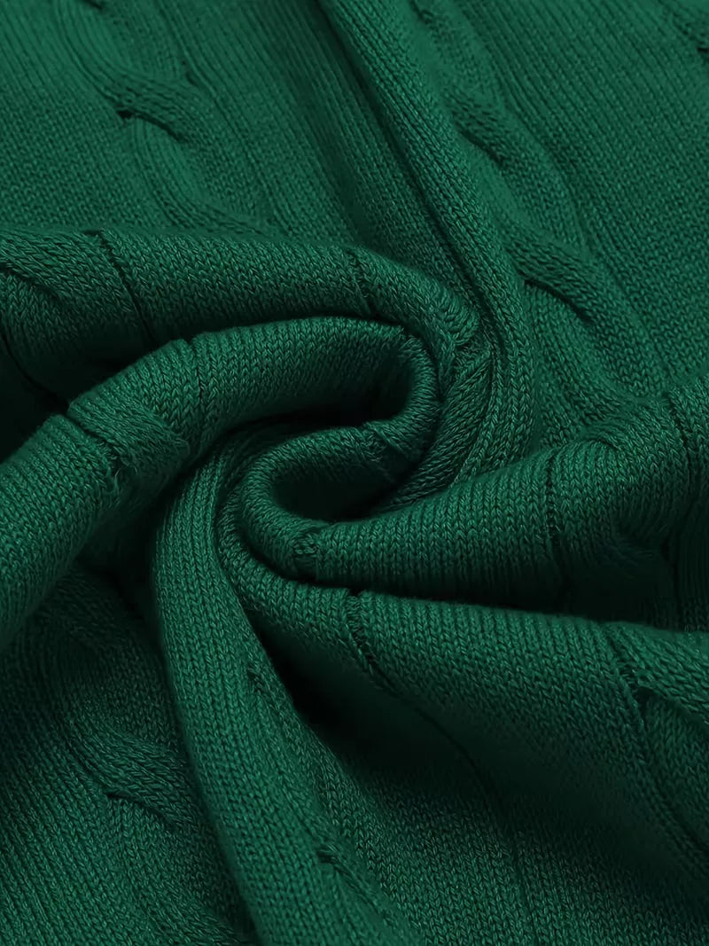 Sleeveless Twisted Knit Jumper