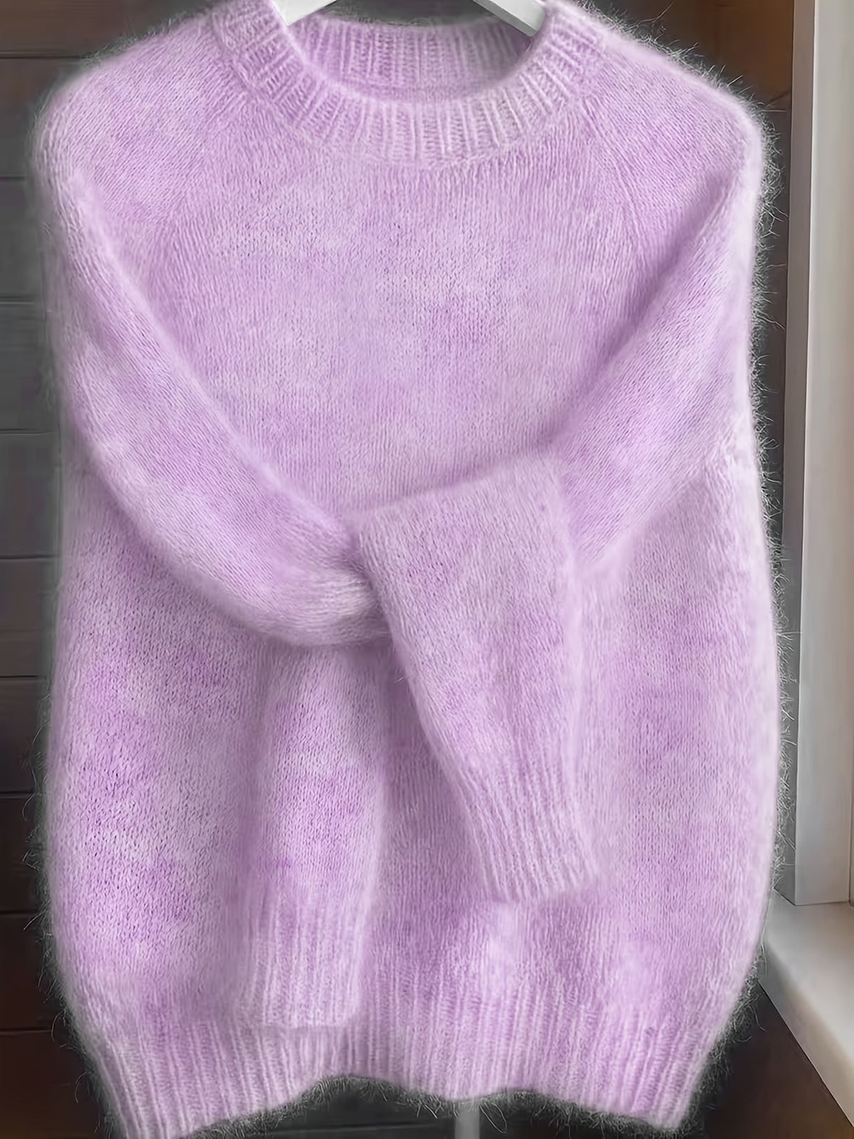 Fluffy Knit Winter Jumper, Sky Blue