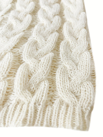 Chunky Knit Winter Jumper, Beige