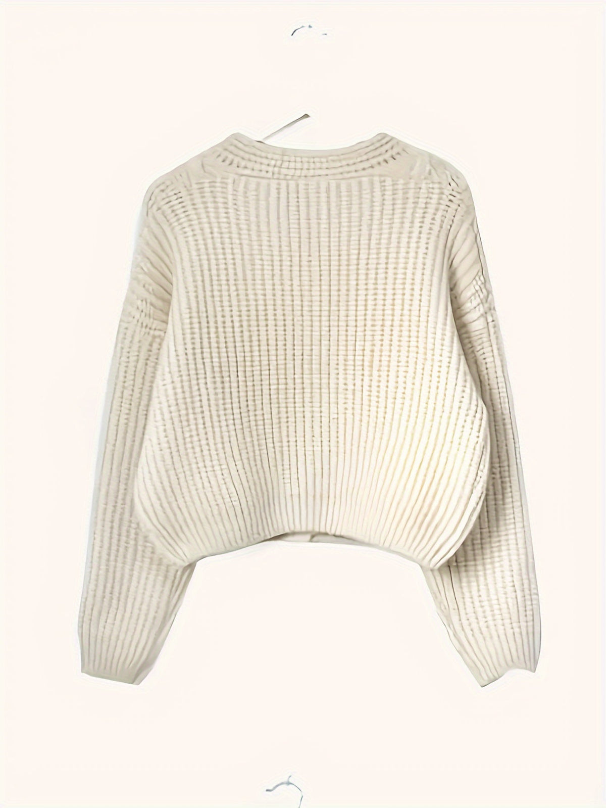 Chunky Knit Winter Cardigan, Apricot (2)
