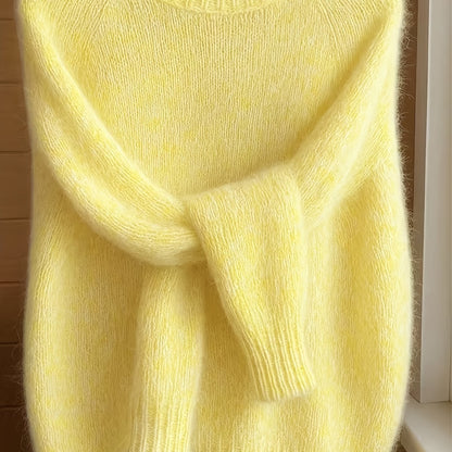 Fluffy Knit Winter Jumper, Sky Blue