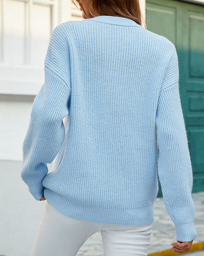 Chunky Knit Winter Jumper, Pink