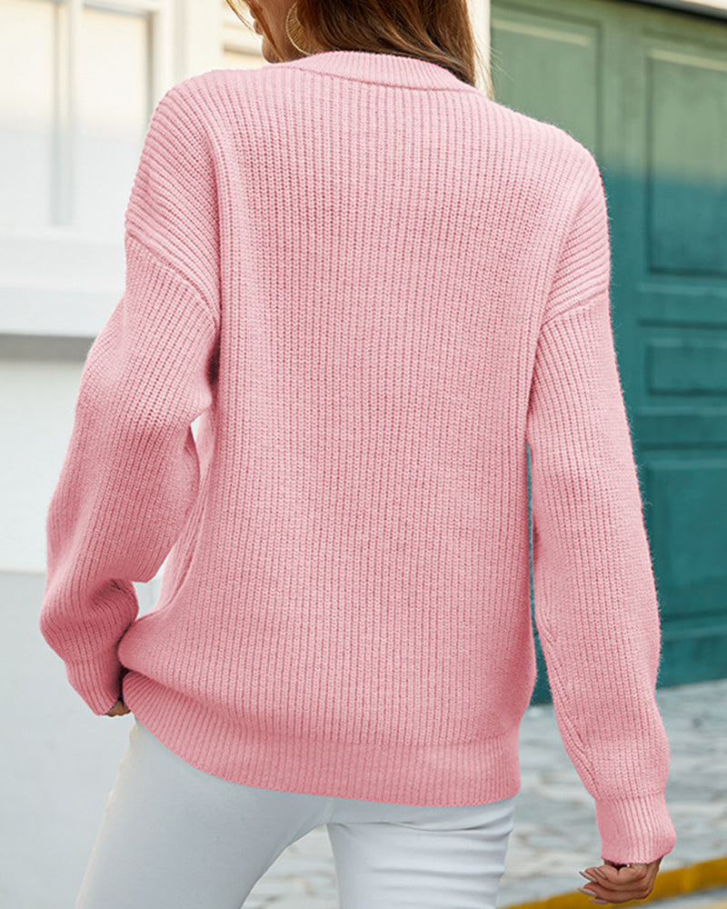 Chunky Knit Winter Jumper, Pink
