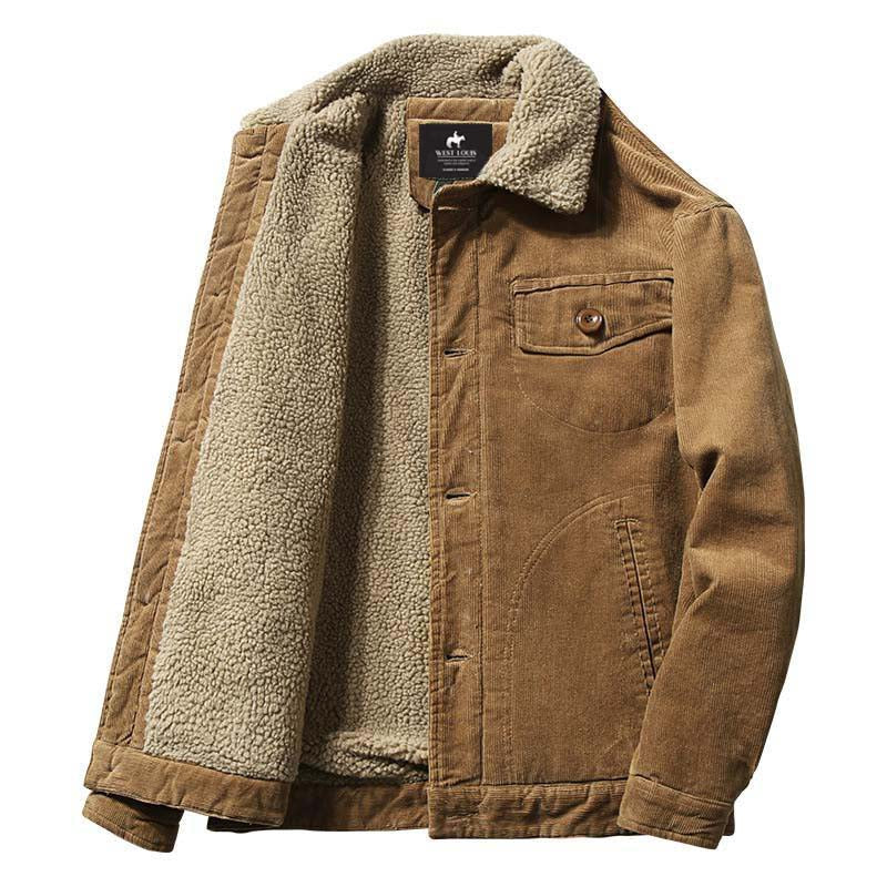 Corduroy Winter Jacket, Khaki