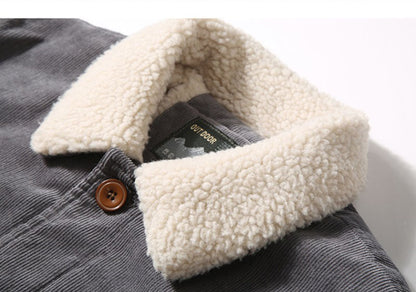 Corduroy Winter Jacket, Khaki