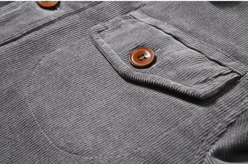 Corduroy Jacket with Faux Fur Lining