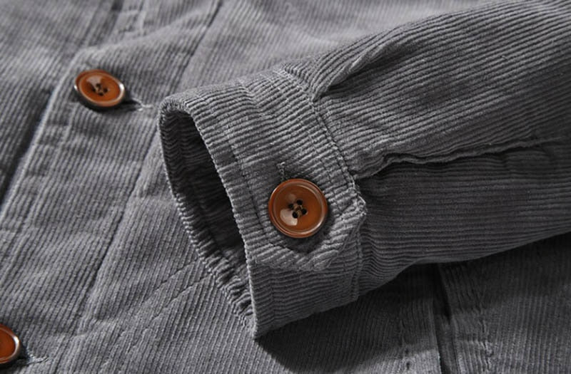 Corduroy Jacket with Faux Fur Lining