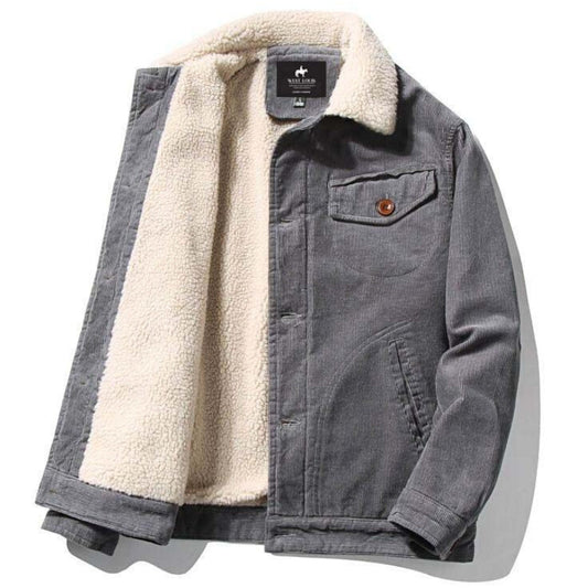 Corduroy Jacket with Faux Fur Lining