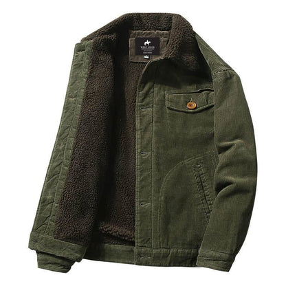 Corduroy Winter Jacket, Khaki (2)