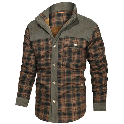 Fleece-Lined Check Lumberjack Jacket