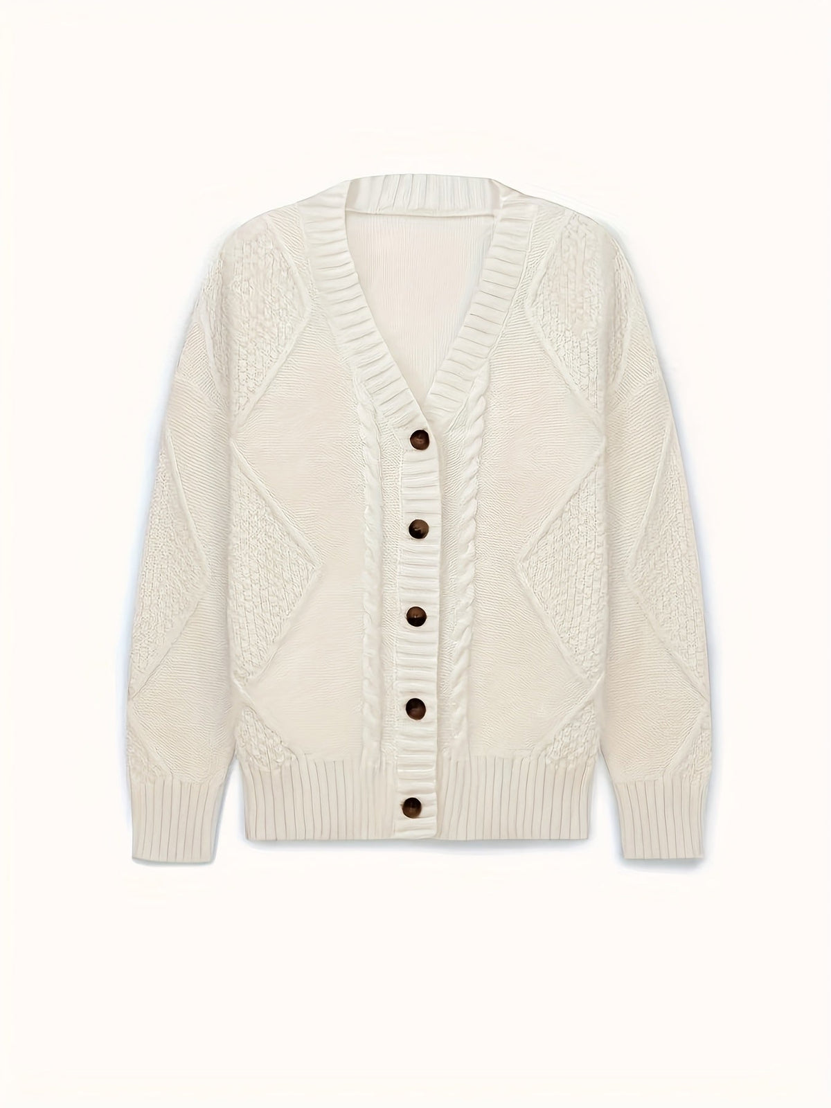 Twisted Knit Winter Cardigan, Pink