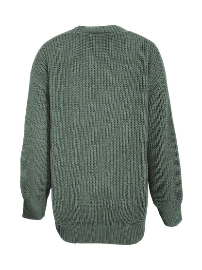 Chunky Knit Winter Cardigan, Coffee Brown