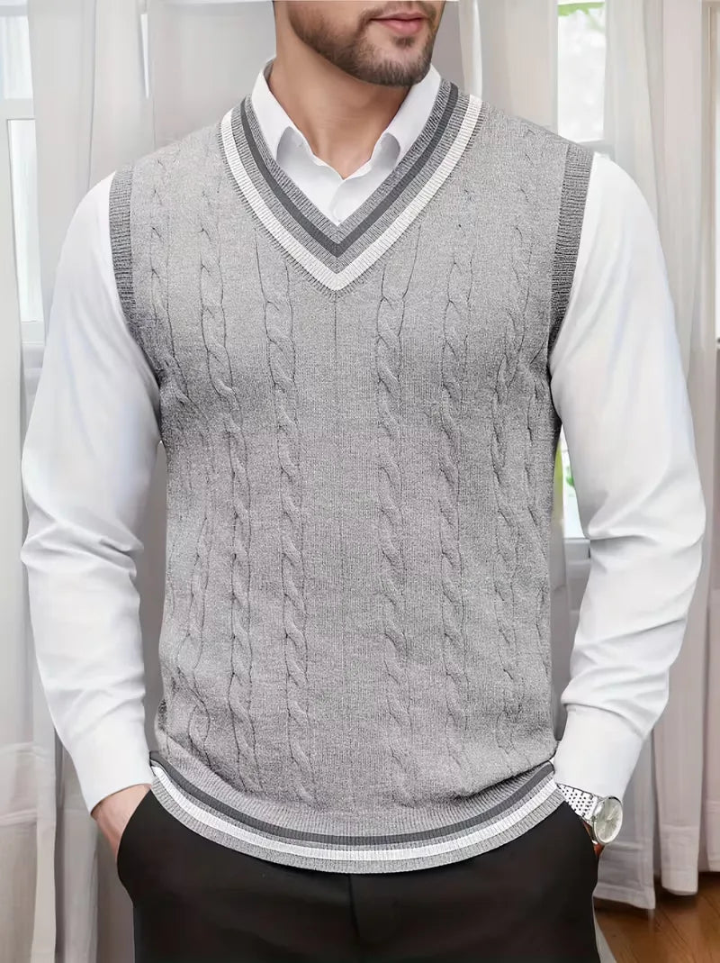 Cable Knit Winter Vest