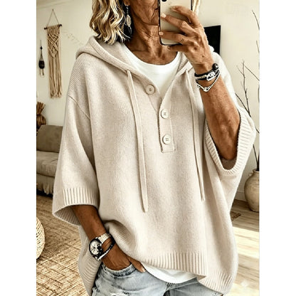 Oversized Knit Winter Jumper, Sky Blue