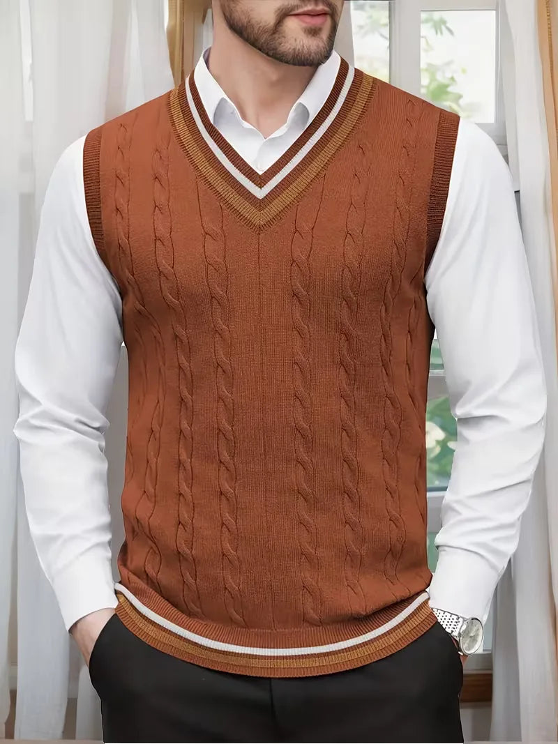 Cable Knit Winter Vest