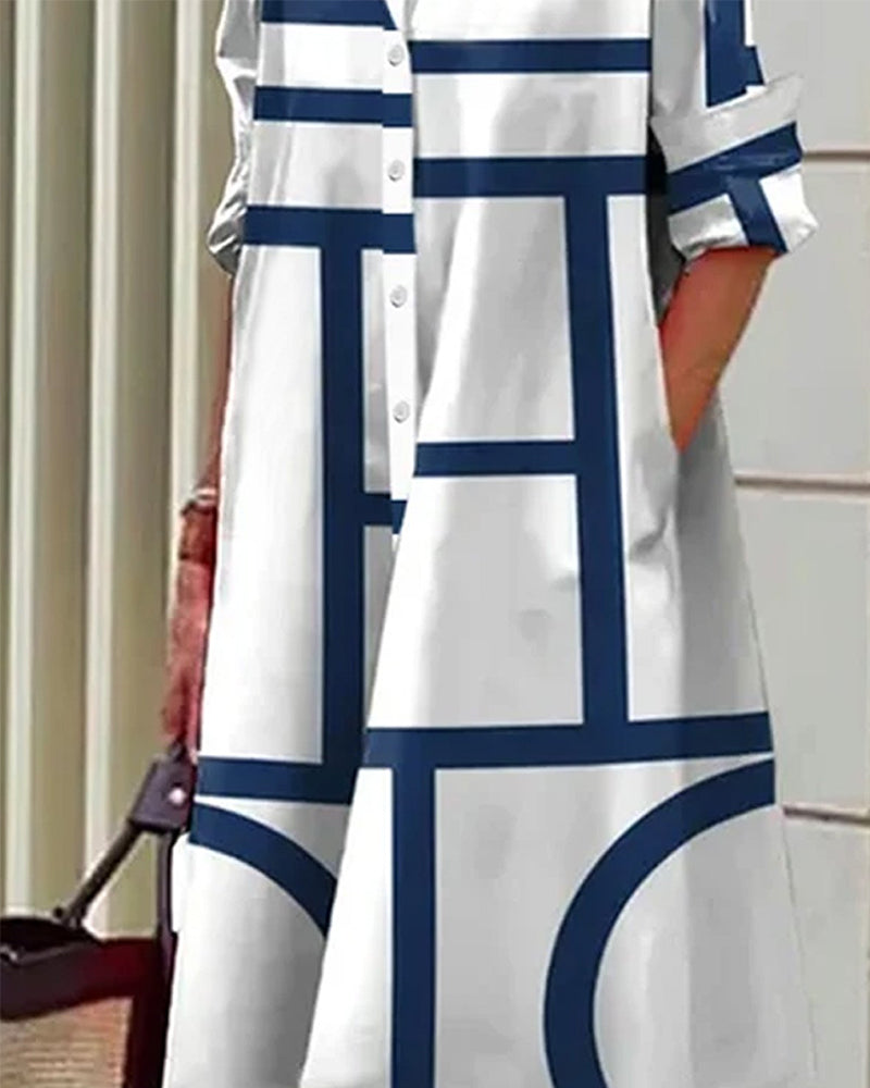 Geometric Print Dress