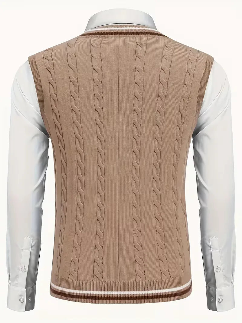 Cable Knit Winter Vest
