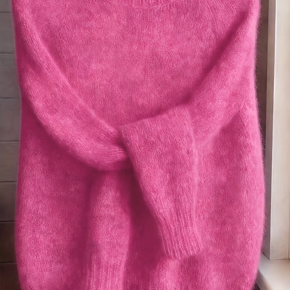 Fluffy Knit Winter Jumper, Sky Blue