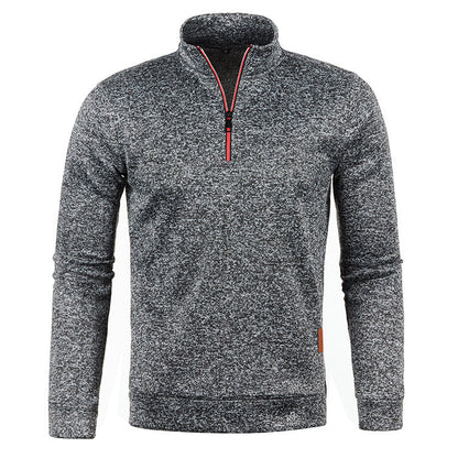 Textured Winter Zip Neck Jumper