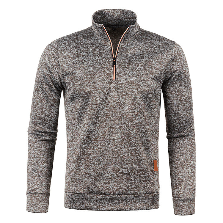 Textured Winter Zip Neck Jumper