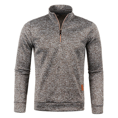 Textured Winter Zip Neck Jumper