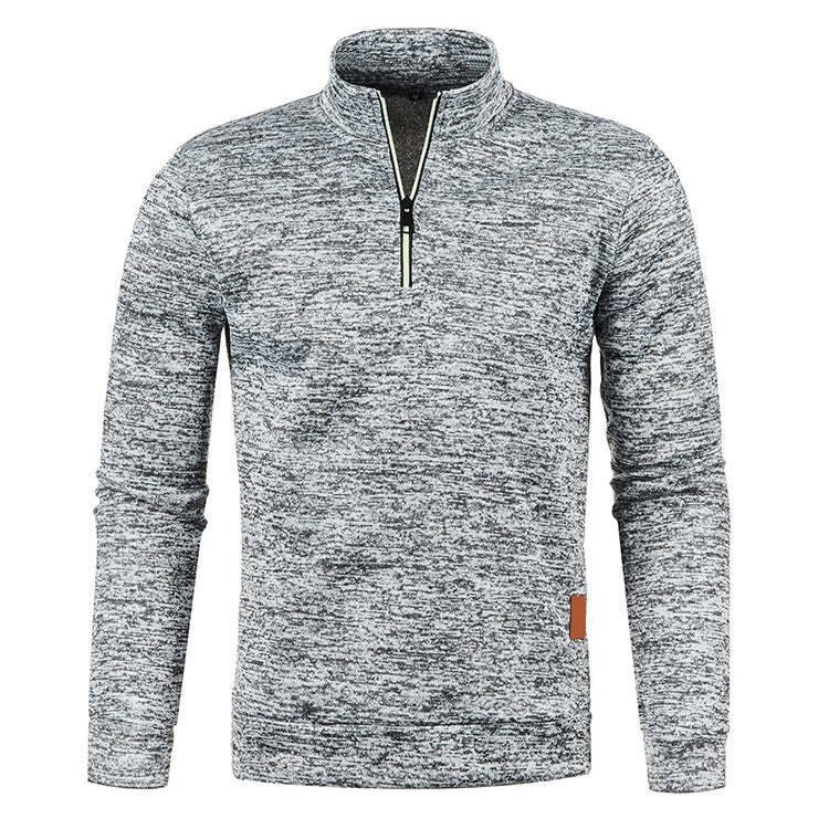 Textured Winter Zip Neck Jumper