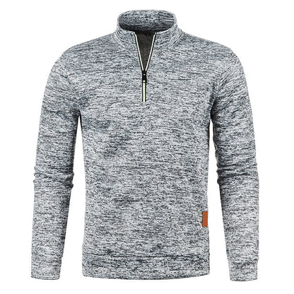 Textured Winter Zip Neck Jumper