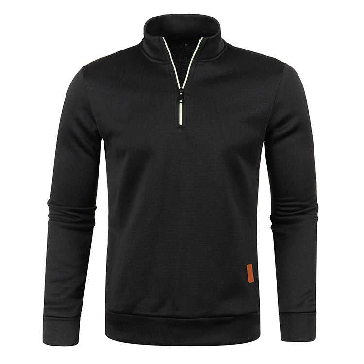 Textured Winter Zip Neck Jumper