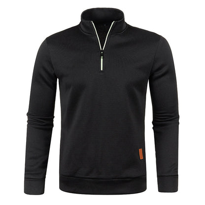 Textured Winter Zip Neck Jumper