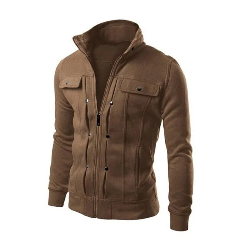 Fitted Winter Zip-Up Jacket