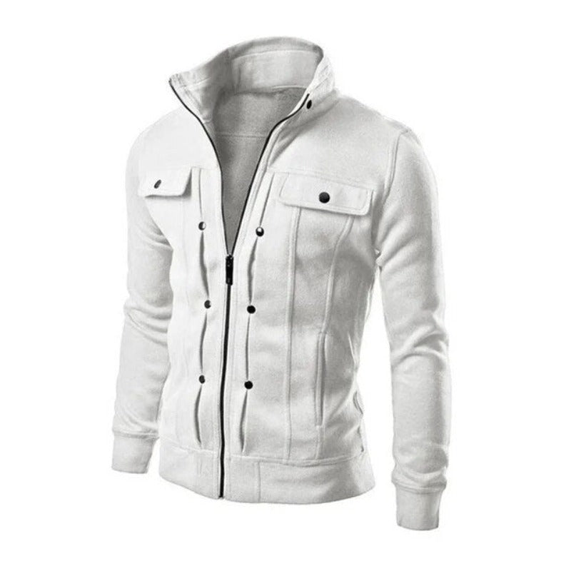 Fitted Winter Zip-Up Jacket