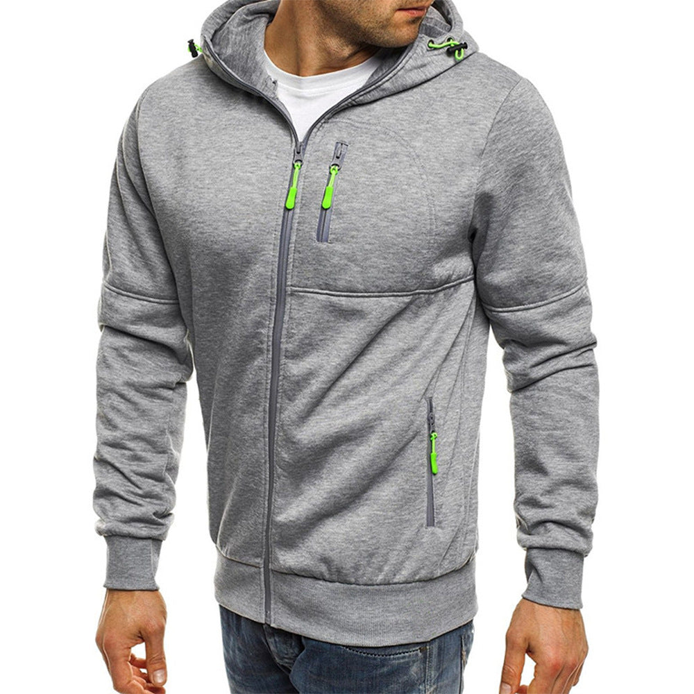 Fitted Autumn Zip-Up Hoodie